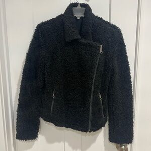 Express Black Teddy Biker Jacket